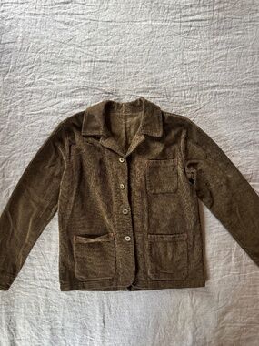 Brown Corduroy Button Down Jacket